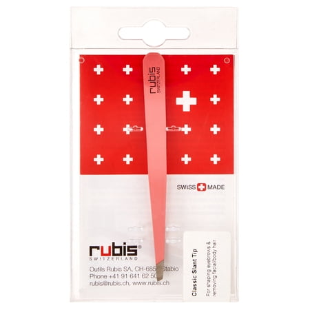 Rubis Classic Slanted Tip Tweezer, Pink