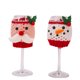 thumbnail image 1 of Decoraciones navideñas 2 piezas Cubierta de copa de vino de Navidad Estante decorativo Mangas de vaso Accesorios de mesa JAMW Sencillez, 1 of 5