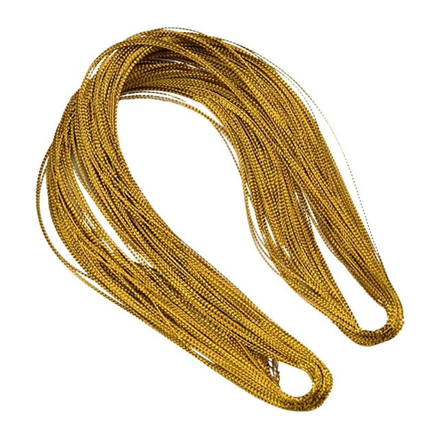 Ramiter 100 Yards Of Gold And Silver Thread Tag Line DIY Packaging Line With Christmas Pendant Lanyard Gold And Silver Thread
