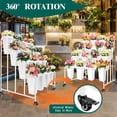 thumbnail image 4 of LINJI Indoor Outdoor Flower Stand - 3-Tier White Plant Stand with 12 White Round Buckets and  Wheels for Easy Movement, 4 of 7