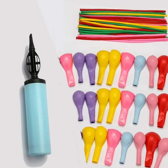 Trimate 100-Pack Long Balloons with Pump - Twisting & Modeling Fun Activity Kit for Kids Age 8  Perfect for Parties, Events, and Creative Activities. Bright Colors & Durable Design