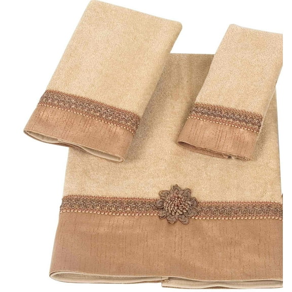 Avanti Braided Cuff 3-Piece Towel Set