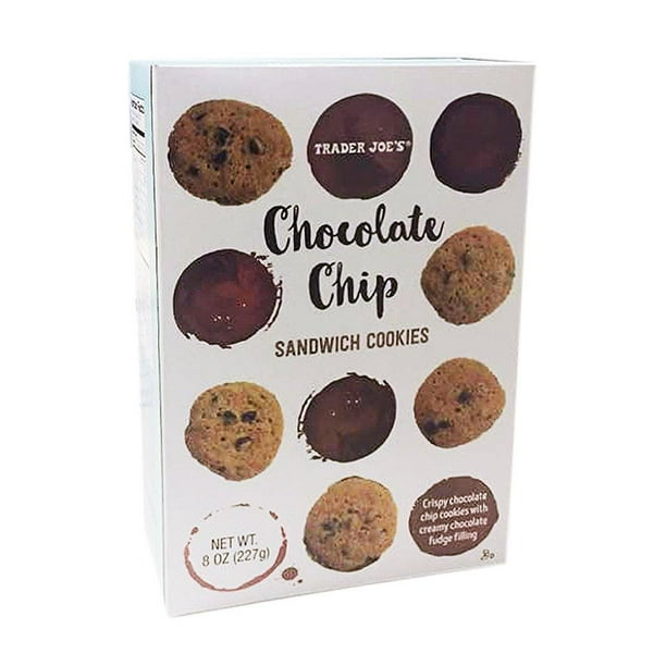 Trader Joes Chocolate Chip Sandwich Cookies with Creamy Fudge Filling(1