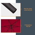 thumbnail image 5 of ACEGOSES 10x 6.5ft LED Solar Outdoor Patio Rectangle Table Umbrellas with Non-Fading Canopy for Garden and Yard,Red, 5 of 9
