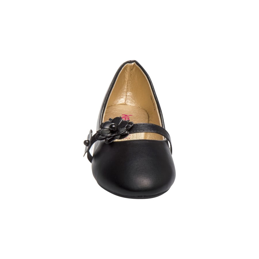 Kensie Girl Little Kids Ballerinas Flats , Black Smooth, 12