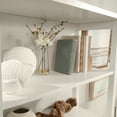 thumbnail image 3 of Sauder Cottage Road Engineered Wood Library with Hutch in White Finish, 3 of 9