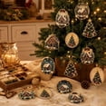 thumbnail image 4 of 12 Pack Christmas House & Tree Diamond Painting Ornaments, Wooden DIY Rhinestone Hanging Pendant Kit, Winter Cottage Xmas Tree Hand‑Made Craft Holiday Decoration Gift, 4 of 7
