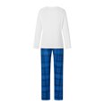 thumbnail image 4 of Mioliknya Family Matching Christmas Pajamas, Christmas TreeLetter Print Long-Sleeved Tops + Plaid Trousers Sleepwear Outfits, 4 of 10