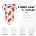 thumbnail image 6 of Uemuo Watermelon Pattern Women's One Piece Short Sleeve Swimsuit Rash Guard Surfing Modest Quick-drying Swimsuit Beach Essentials-, 6 of 9