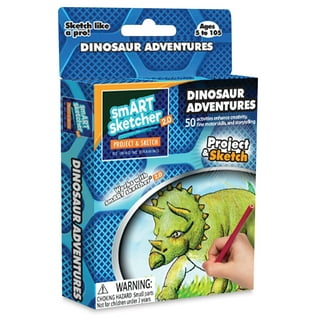 Smart Sketcher Projector Safe ABS Drawing Projector Tabletop Battery  Powered Vivid Color Education (Dinosaur)