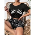 thumbnail image 4 of Avidlove Women's Pajamas Set Short Sleeve Print Pjs Top and Shorts Sleepwear Comfy Loungwear with Pockets, 4 of 6