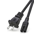 thumbnail image 1 of 12Ft Long AC Power Cord for PS5 PS4 PS3,Xbox One S/X,Samsung TCL Roku Apple Toshiba Insignia LED LCD Smart TV,2 Prong Power Cable Replacement for HP Canon Printer[UL Listed], 1 of 3