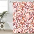 thumbnail image 2 of 60x72 Inch Shower Curtains for Bathroom Red Coral Coastal Fabric Bath Curtain Decor Summer Beach Nautical Ocean Waterproof Restroom Curtains Shower Set Accessories with 12 Hooks 60 Inch, 2 of 6