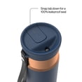 thumbnail image 4 of Contigo SnapSeal Leakproof Stainless Steel Reusable Water Bottle with Carrying Strap, Dark Blue/Bronze, 16 oz, 4 of 7