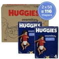 Huggies Overnites Nighttime Diapers, Size 4, 116 Ct (Select for More