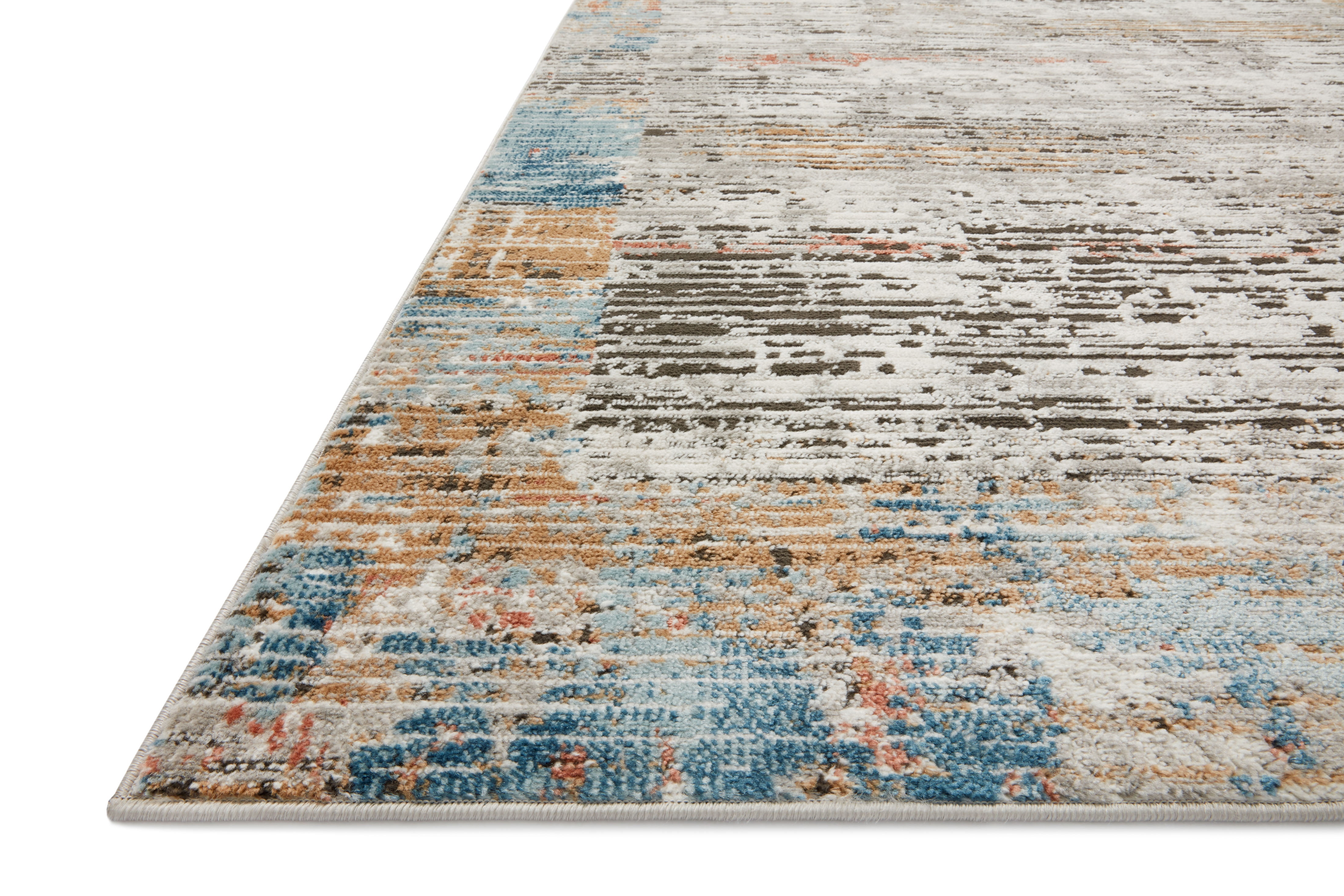 Loloi Bianca Collection BIA-07 Ash / Multi, Abstract Area Rug 9'-9" x 13'-6"