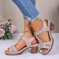 thumbnail image 1 of MKLEKYY Sandalias de Plataforma para Mujer, Cómodas Sandalias Casuales Con Tiras Anchas, Transpirables, Con Punta Abierta, para Caminar En La Playa, Verano, Primavera y Otoño., 1 of 4