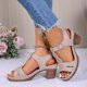 thumbnail image 1 of MKLEKYY Sandalias de Plataforma para Mujer, Cómodas Sandalias Casuales Con Tiras Anchas, Transpirables, Con Punta Abierta, para Caminar En La Playa, Verano, Primavera y Otoño., 1 of 4