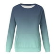 thumbnail image 6 of Xdegoge Womens Sweatshirts Long Sleeve Crew Neck Gradient Color Tunic Tops with Pocket Oversized Casual Streetwear Loose Sweatshirt 2025 Fall Winter Fashion Clothes, 6 of 6