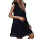 thumbnail image 5 of Sunloudy, vestido informal para mujer, verano, cuello en V, manga volante, encaje, Jacquard, Color sólido, vestidos sueltos con pantalones cortos forrados Sunloudy  XS/S/M/L/XL/XXL/XXXL, 5 of 8