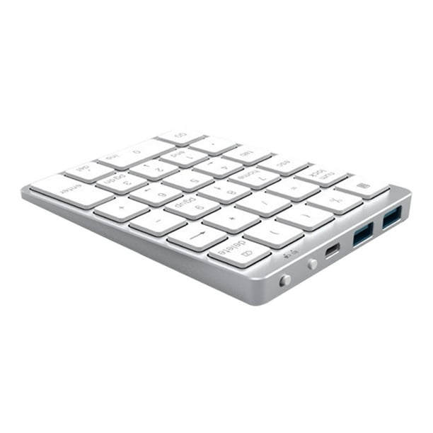 Teclado numérico shamjiam teclado numérico inalámbrico plata