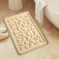thumbnail image 4 of Clearance! CSSAD 1-Piece Memory Foam Bathroom Rugs,Ultra Soft & Non-Slip Bath Mat,Embossed Bathroom Rugs,Water Absorbent and Washable Bath Carpet Rug for Bathroom Floor,20"x32" - Khaki, 4 of 9