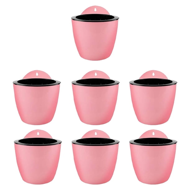 Maceta de vivero autorriego de resina Premium 7 unids/set rosa Billuyoard