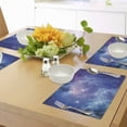 thumbnail image 4 of Ambesonne Nebula Place Mats Set of 4, Star Clusters in Space, Standard Size, Purple Navy, 4 of 6