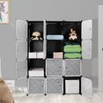 thumbnail image 2 of Armoire Garde-Robe de Chambre à 12 Cubes, Placard à Vêtements Organisateur Modulaire Armoire de Rangement avec Étagères, 2 of 8