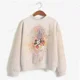 thumbnail image 5 of Sudadera con estampado de Minnie Mouse de Disney para mujer, suéter de cuello redondo para primavera y otoño, ropa holgada coreana, estilo retro Harajuku coreano, 5 of 5