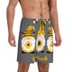 thumbnail image 2 of Balery Bee Kind Pantalones cortos de pijama de punto de algodón para hombre con cinturilla y bolsillos-Large, 2 of 6