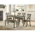 thumbnail image 1 of Topline Home Furnishings Grey 6pc Transitional Dining Set, 1 of 5