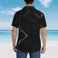 thumbnail image 6 of Haiem Black Marble Texture Abstract Printed Hawaiian Shirt for Men - Men’s Casual Beach Summer Shirts - Stretch Fabric with Modern Fit-Small, 6 of 9