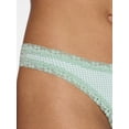thumbnail image 3 of No Boundaries Women's Thong Panty Cotton Lace, 1-pack, Sizes XS-XXXL, 3 of 5