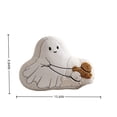 thumbnail image 3 of Halloween Ghost Walking Dogs Throw Pillow, Embroidery Fluffy Cute Ghost Cushion with 3D Plush Puppies, Spooky Fall Halloween Decor, Soft Irregular Accent Pillow for Sofa Bed Couch Bedroom, 3 of 6