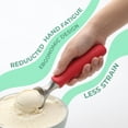 thumbnail image 3 of Ice Cream Scoop, 1 Pcs Stainless Steel Ice Cream Scooper, Comfortable Ergonomic Handle, Easy Release, Easy Clean, for Sorbet Red 8.9 in, 3 of 7