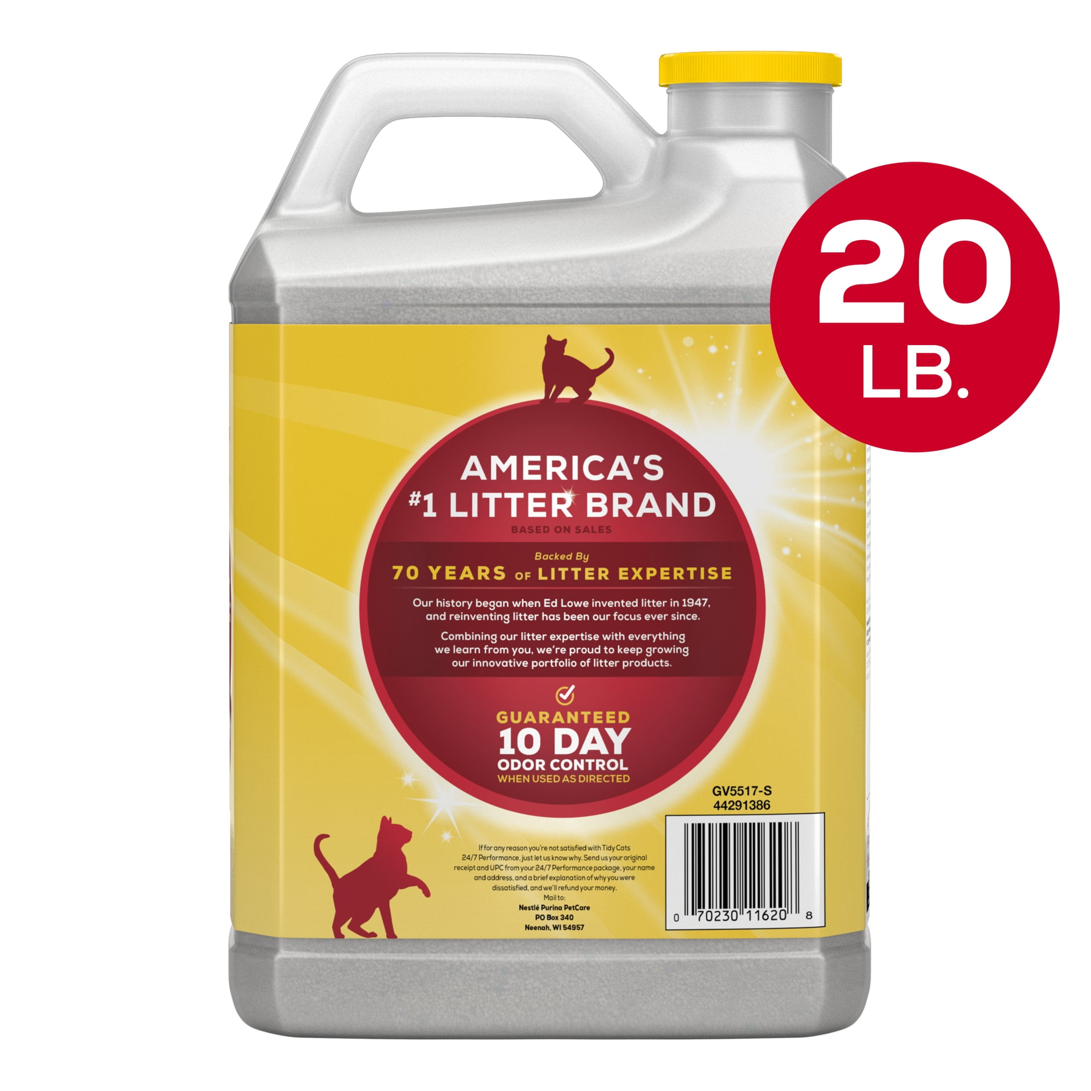 Purina Tidy Cats 24/7 Performance Clumping Cat Litter, Clean Linen Scent, 20 lb Jug