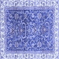 thumbnail image 1 of Ahgly Company Indoor Square Oriental Blue Traditional Area Rugs, 6' Square, 1 of 4