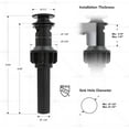 thumbnail image 6 of Bathroom Sink Pop-Up Drain Assembly with Overflow for vanity, Matte Black, 6 of 9