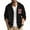 #153-Black, variant on YaoYar Mens Cotton Linen Button Down Hoodies Fashion Casual Print Pocket Solid Hooded Long Sleeve Shirts