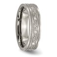 thumbnail image 4 of Titanium 6mm Celtic Knot Ring Wedding Designed Man Claddagh  For Dad Mens  For Him, 4 of 11