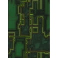 thumbnail image 1 of Ahgly Company Indoor Rectangle Patterned Black Novelty Area Rugs, Swatch Sample, 1 of 6