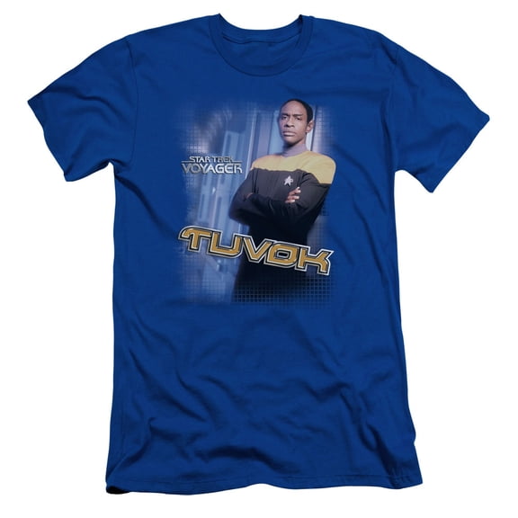 Star Trek Tuvok Adult 30/1 T-Shirt Royal Blue