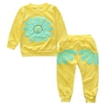 thumbnail image 1 of Sudadera Para Niños Pequeños, Bebés, Niños, Niñas, Jersey Con Estampado De Margaritas, Conjunto De Pantalones Con Pétalos, Trajes Amarillos Odeerbi LM103-674, 1 of 7
