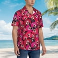 thumbnail image 3 of Sikiie Orchids Flowers Print Men's Hawaiian Shirt, Summer Beach Button Pocket Short Sleeve T-Shirt,Large, 3 of 7