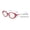 Maroon, variant on Women Bold Round Oval Progressive Reading Glasses Zero Power Clear on Top CR30 +1.25