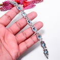 thumbnail image 5 of Blue Topaz, CZ 925 Sterling Silver Adjustable Bracelet 7" B129018, Gift for her, 5 of 6