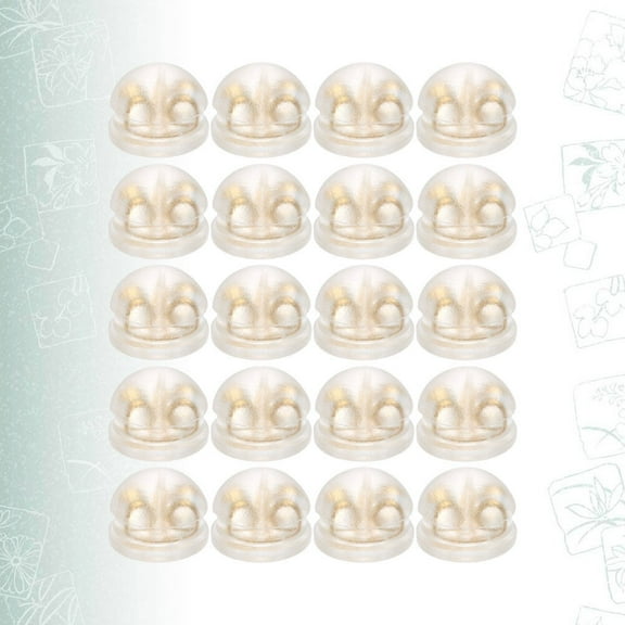 QIFULL Earring Backs 20Pcs Golden Round for Women and Men Earrings