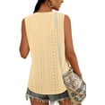 thumbnail image 4 of Sleeveless Women V Neck Lace Tank Tops Cami Shirt, 4 of 5