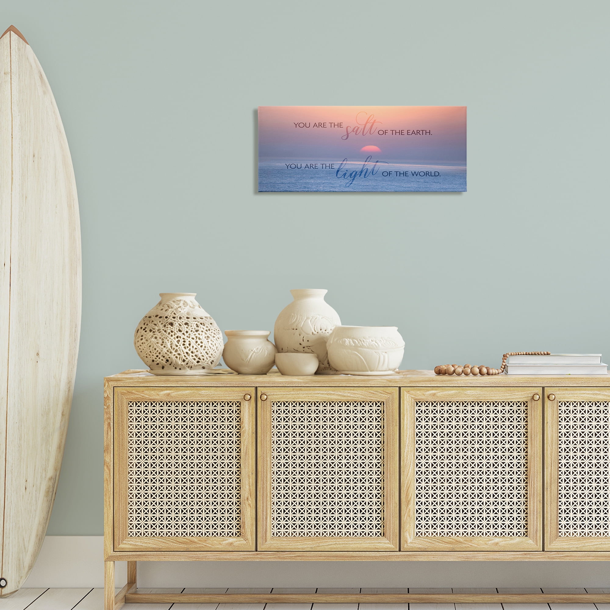 Stupell Industries Light Of The World Landscape Painting Gallery Wrapped Canvas Art Print Wall Art, 30 x 13